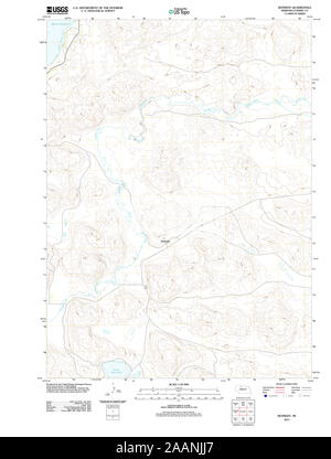 USGS TOPO Map Nebraska NE Kennedy 20111027 TM il restauro Foto Stock