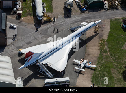 Brooklands Museum dall'aria Foto Stock