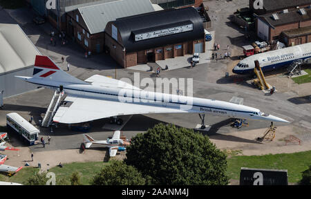 Brooklands Museum dall'aria Foto Stock