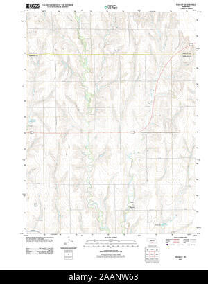 USGS TOPO Map Nebraska NE mascotte 20111107 TM il restauro Foto Stock