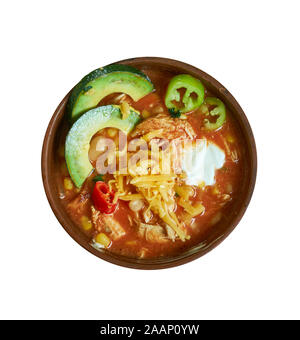 Mexican slow cooker Fiesta zuppa di pollo, non solo senza glutine e senza latte e derivati Foto Stock