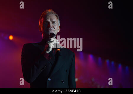 Il cantante Sting a Griminelli & Friends concerto Foto Stock