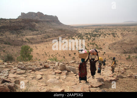 Paese Dogon : villaggio di Bamba Foto Stock