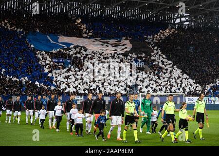 Bergamo, Italia, 23 Nov 2019, entrata in campo durante Atalanta vs Juventus - Calcio italiano di Serie A uomini campionato - Credito: LPS/Francesco Scaccianoce/Alamy Live News Foto Stock