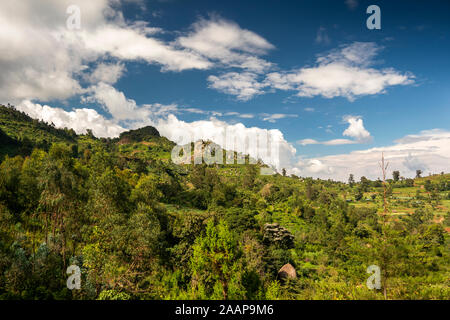 Etiopia, Rift Valley, Gamo Gofo Omo, Arba Minch, Dorze Holowo, scarpata Foto Stock