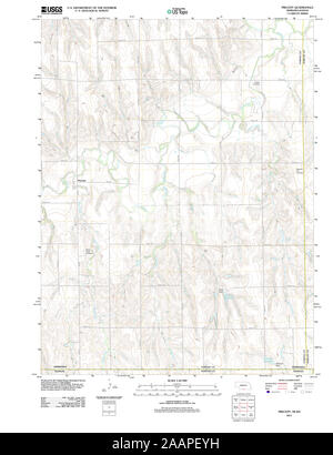 USGS TOPO Map Nebraska NE precetto 20111107 TM il restauro Foto Stock