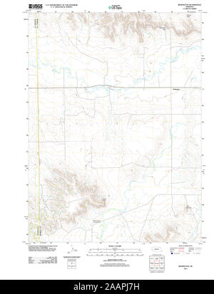 USGS TOPO Map Nebraska NE Redington 20111107 TM il restauro Foto Stock