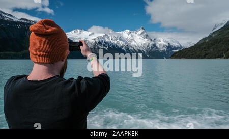 Foto scattate in Patagonia , Cile e Argentina , durante un tour fotografico per piccoli gruppi gestito da Alexmaureira.com Foto Stock