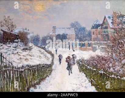 Boulevard Saint-Denis, Argenteuil, in inverno da Claude Monet (1840-1926), olio su tela, 1875 Foto Stock