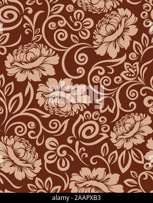 Seamless floreale vintage design pattern Foto Stock