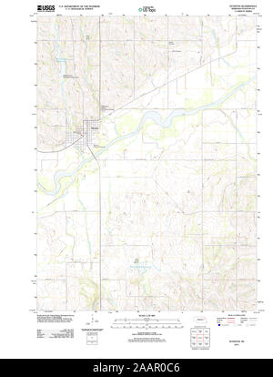 USGS TOPO Map Nebraska NE Stanton 20111107 TM il restauro Foto Stock