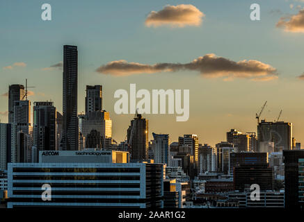 Vista di Brisbane Central Business District, Queensland Foto Stock
