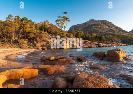 Luna di Miele Bay, il Freycinet Foto Stock