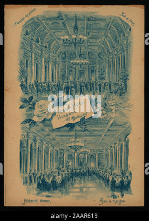 La cena (detenute da) GRAND HOTEL (a) BUDAPEST, UNGHERIA (HOTEL;) MENU IN FRANCESE,vini compresi;; cena [detenute da] GRAND HOTEL [at] BUDAPEST, UNGHERIA (HOTEL;) Foto Stock