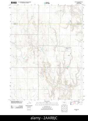 USGS TOPO Map Nebraska NE Upland 20111109 TM il restauro Foto Stock