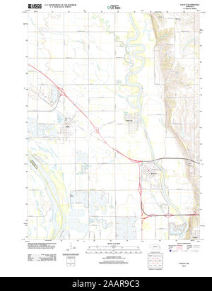 USGS TOPO Map Nebraska NE Valley 20111109 TM il restauro Foto Stock