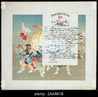 La cena (detenute da) Nippon Yusen Kaisha (a) SS KOBE MARU (SS;STRANIERI;) ILLUSTRAZIONE DEI BAMBINI"PARADE;MAPPA DEI PERCORSI 1900-4260; cena [detenute da] Nippon Yusen Kaisha [at] SS KOBE MARU (SS;STRANIERI;) Foto Stock