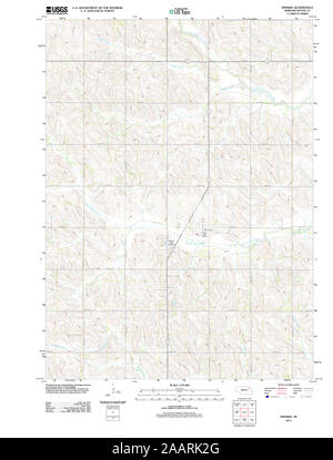 USGS TOPO Map Nebraska NE Winside 20111027 TM il restauro Foto Stock