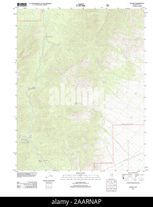 USGS TOPO Map Nevada NV Adaven 20120127 TM il restauro Foto Stock