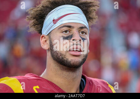 USC Trojans wide receiver Michael Pittman Jr. (6) durante la UCLA Bruins vs USC Trojans del gioco del calcio presso la United Airlines campo presso il Los Angeles Memorial Coliseum di sabato 23 novembre, 2019 (foto di Jevone Moore) Foto Stock