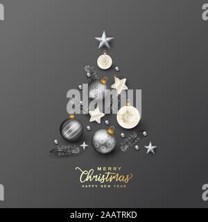 Natale e Anno Nuovo card Illustrazione Vettoriale