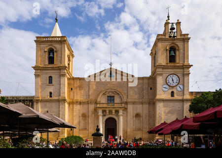 Concattedrale di San Giovanni a Valletta, Malta, Chiesa Cattedrale in stile manierista, punto di riferimento della città. Foto Stock