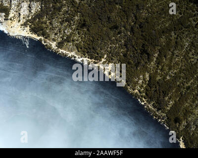 Indonesia, Java, veduta aerea della cresta del vulcano Ijen Foto Stock