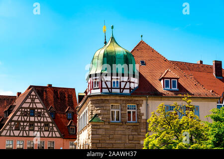 Esterno degli edifici storici a Weissenburg, Baviera, Germania Foto Stock
