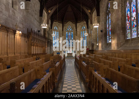 Interno della St Salvator's Chappel, St Andrews, Scozia Foto Stock