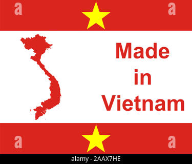 Sigillo di qualità realizzati in Vietnam Foto Stock