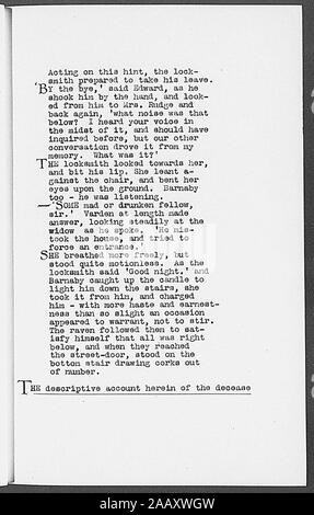 Fletcher, Angus ALS A si riferisce alla morte di grip, raven in Dickens' Barnaby Rudge dattiloscritte con passaggio del libro trattano la Raven 1841 giugno 15 Fletcher, Angus. Sensore ALS. Si riferisce alla morte di grip, raven in Dickens' Barnaby Rudge. Con dattiloscritte passaggio del libro trattano la Raven 1841 giugno 15; Fletcher, Angus. Sensore ALS. Si riferisce alla morte di grip, raven in Dickens' Barnaby Rudge. Con dattiloscritte passaggio del libro trattano la Raven 1841 giugno 15 Foto Stock