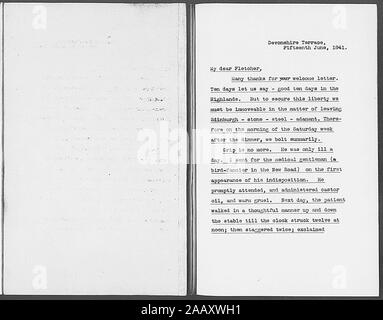 Fletcher, Angus ALS A si riferisce alla morte di grip, raven in Dickens' Barnaby Rudge dattiloscritte con passaggio del libro trattano la Raven 1841 giugno 15 Fletcher, Angus. Sensore ALS. Si riferisce alla morte di grip, raven in Dickens' Barnaby Rudge. Con dattiloscritte passaggio del libro trattano la Raven 1841 giugno 15; Fletcher, Angus. Sensore ALS. Si riferisce alla morte di grip, raven in Dickens' Barnaby Rudge. Con dattiloscritte passaggio del libro trattano la Raven 1841 giugno 15 Foto Stock