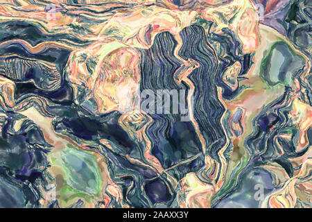 Acquerello immagine: Close-up della parte anteriore di un auto nera. Foto Stock