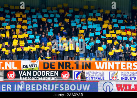 WAALWIJK, Paesi Bassi. 24 Nov, 2019. calcio eredivisie Olandese, stagione 2019-2020, atmosfera nello stadio, durante la partita RKC - Emmen, Credito: Pro scatti/Alamy Live News Foto Stock