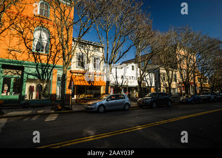 East Market Street Rhinebeck Villaggio Storico Quartiere   Rhinebeck, New York, Stati Uniti d'America Foto Stock