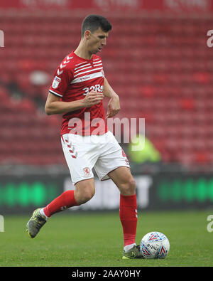 Middlesbrough, Regno Unito. Il 24 novembre 2019. Daniel Ayala di Middlesbrough durante il cielo di scommessa match del campionato tra Middlesbrough e Hull City al Riverside Stadium, Middlesbrough domenica 24 novembre 2019. Foto Stock