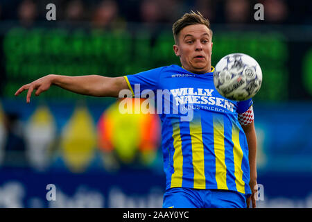 WAALWIJK, Paesi Bassi. 24 Nov, 2019. calcio eredivisie Olandese, stagione 2019-2020, RKC player Daan Rienstra, durante la partita RKC - Emmen, Credito: Pro scatti/Alamy Live News Foto Stock