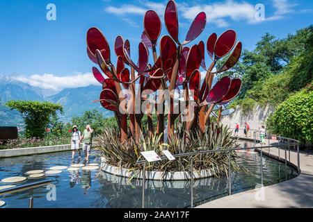 Il giardino botanico di Castel Trauttmansorff, Merano in Trentino Alto Adige, nord Italia, Europa, Agosto 2019 Foto Stock