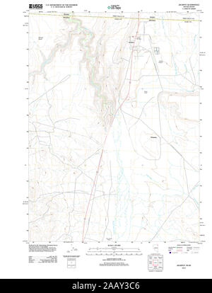USGS TOPO Map Nevada NV Jackpot 20120131 TM il restauro Foto Stock