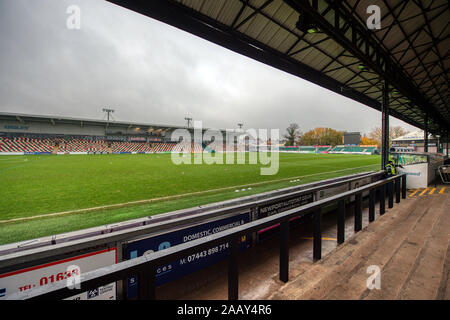 Newport, Regno Unito. 23 Nov, 2019. NEWPORT, GALLES - Novembre 23RD Newport County's Rodney Parade prima il cielo scommettere League 2 match tra Newport County e Oldham Athletic a Rodney Parade, Newport sabato 23 novembre 2019. (Credit: Eddie Garvey | MI News) La fotografia può essere utilizzata solo per il giornale e/o rivista scopi editoriali, è richiesta una licenza per uso commerciale Credito: MI News & Sport /Alamy Live News Foto Stock