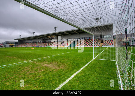 Newport, Regno Unito. 23 Nov, 2019. NEWPORT, GALLES - Novembre 23RD Newport County's Rodney Parade prima il cielo scommettere League 2 match tra Newport County e Oldham Athletic a Rodney Parade, Newport sabato 23 novembre 2019. (Credit: Eddie Garvey | MI News) La fotografia può essere utilizzata solo per il giornale e/o rivista scopi editoriali, è richiesta una licenza per uso commerciale Credito: MI News & Sport /Alamy Live News Foto Stock