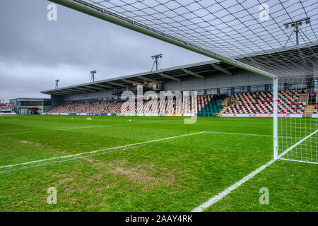 Newport, Regno Unito. 23 Nov, 2019. NEWPORT, GALLES - Novembre 23RD Newport County's Rodney Parade prima il cielo scommettere League 2 match tra Newport County e Oldham Athletic a Rodney Parade, Newport sabato 23 novembre 2019. (Credit: Eddie Garvey | MI News) La fotografia può essere utilizzata solo per il giornale e/o rivista scopi editoriali, è richiesta una licenza per uso commerciale Credito: MI News & Sport /Alamy Live News Foto Stock