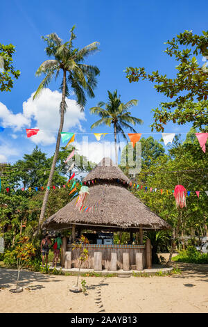 Tropical beach cafe bar rifugio in Thailandia Foto Stock