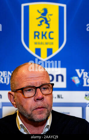 WAALWIJK, Paesi Bassi. 24 Nov, 2019. calcio eredivisie Olandese, stagione 2019-2020, RKC coach Fred Grim, durante la persconference RKC - Emmen, Credito: Pro scatti/Alamy Live News Foto Stock