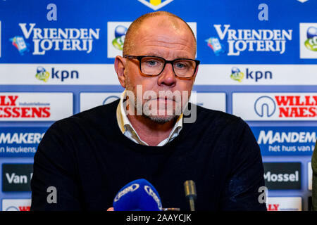 WAALWIJK, Paesi Bassi. 24 Nov, 2019. calcio eredivisie Olandese, stagione 2019-2020, RKC coach Fred Grim, durante la persconference RKC - Emmen, Credito: Pro scatti/Alamy Live News Foto Stock