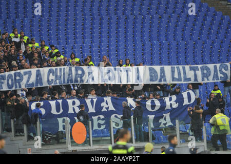 Roma, Italia, 24 Nov 2019, ventole brescia durante come Roma vs Brescia - Calcio italiano di Serie A uomini campionato - Credito: LPS/Renato Olimpio/Alamy Live News Foto Stock