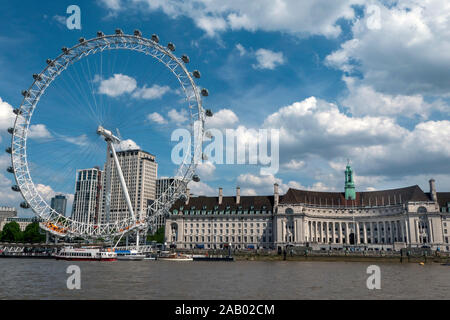 London Eye Observation Wheel London Inghilterra England Foto Stock