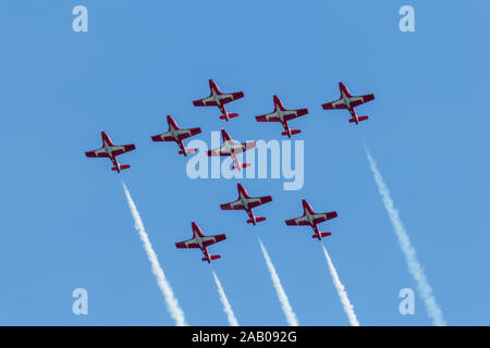 Vancouver, Canada - Circa 2019 : Forze canadesi Snowbirds Foto Stock