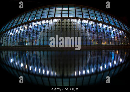 Valencia, SPAGNA : la Città delle Arti e delle Scienze (CAC) gli edifici futuristici della Città delle Arti sono il punto di riferimento più famoso di Valencia Foto Stock