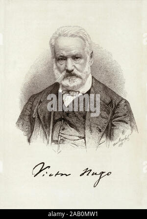 Victor Marie Hugo (1802 - 1885) fu un poeta francese, scrittore e drammaturgo di movimento romantico. Hugo è considerato uno dei più grandi e Foto Stock